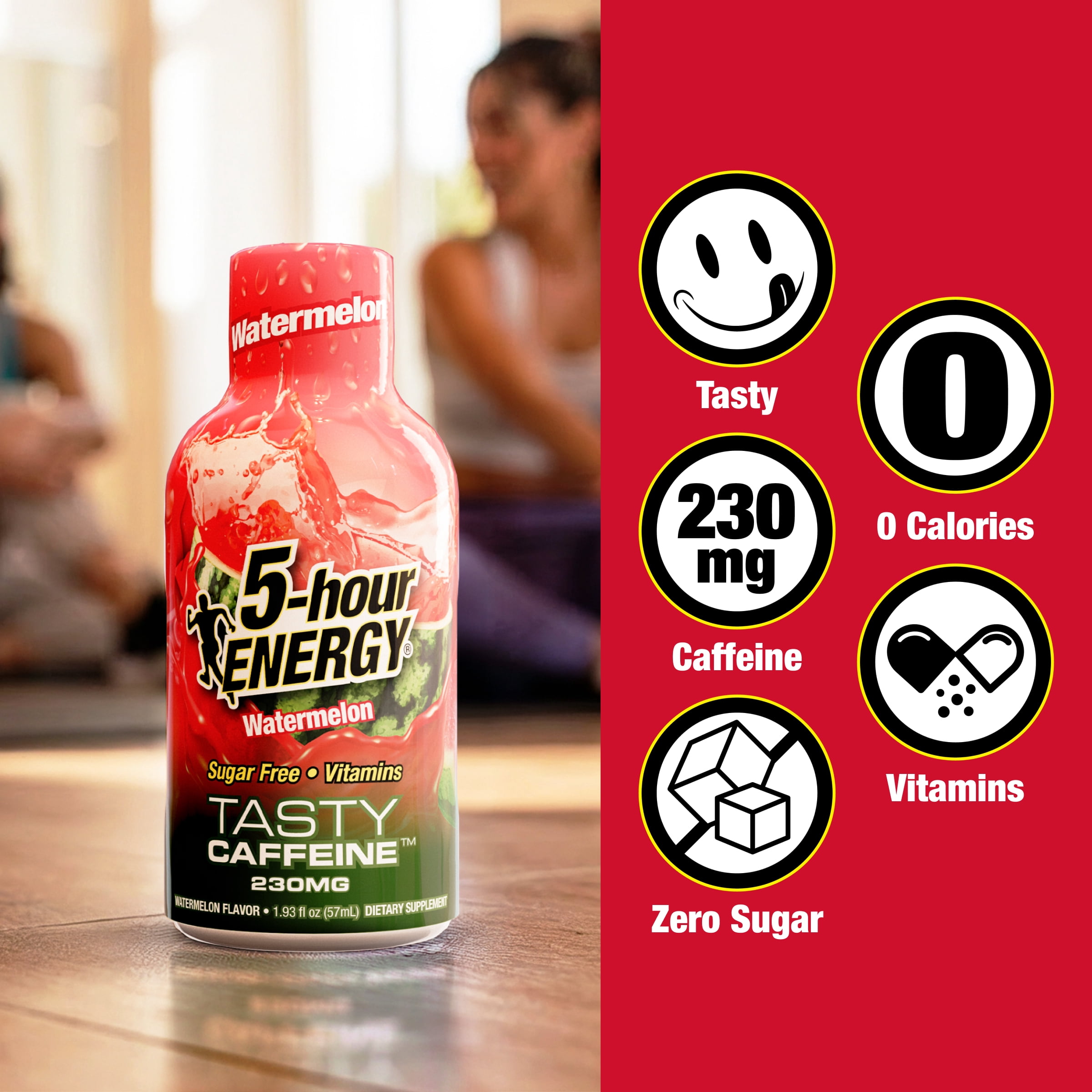 5-hour ENERGY Shot, Watermelon Flavor, 1.93 fl oz, 4 Count