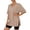 Summer shirts for women Khaki, variant on Oversized Tshirts Short Sleeve Side Split Crewneck Tops Casual Summer Workout Gym Baggy Basic Tee Khaki XXL