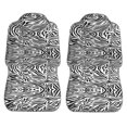 thumbnail image 5 of XMXT 2Pcs Car Seat Cover Decor Protector, Zebra Monochrome Print Front Seat Covers for Cars SUVs, Universal Fit, 5 of 9