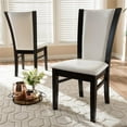 thumbnail image 2 of Bowery Hill 18.5" Modern Faux Leather Dining Side Chair in White (Set of 2), 2 of 7