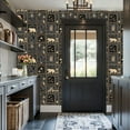 thumbnail image 3 of Peel and Stick Wallpaper Vintage Nature Inspired Bear Pinecones Floral Patterns Wall Mural 17.7in x 9.8ft Self Adhesive Removable Wall Paper Renter Friendly Wallpaper for Nursery Bedroom Cabinets, 3 of 8