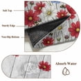 thumbnail image 6 of Red Blue Floral Round Area Rug 3Ft Washable Small Circle Rugs for Kitchen Entryway, Independence Day Flowers Grey Wooden Non-Slip Carpet Floor Mats Indoor Outdoor Carpet Runner Aesthetic Home Decor, 6 of 8