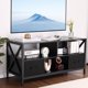thumbnail image 2 of QinaQin Mueble para TV estilo farmhouse para pantallas de hasta 50 pulgadas, cómoda con amplio almacenamiento y 2 cajones de tela, ideal para sala o recámara, 2 of 8