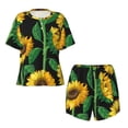 thumbnail image 4 of Picia Sunflower 1 Pajamas Sets for Women Soft Short-Sleeved Pjs with Lounge Shorts Two Piece Sleepwear-X-Large, 4 of 9