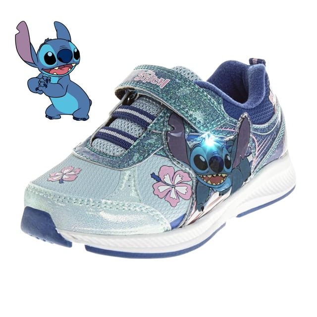 Zapatillas sin cordones para niños Disney Lilo & Stitch con luces LED azules