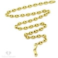 thumbnail image 2 of 925 Sterling Silver 6mm Puff Mariner Chain, FREE Microfiber Cloth, Yellow Gold Plated Hollow Anchor Link Mens Womens Necklace, Giorgio Bergamo 18, 2 of 7