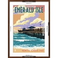 thumbnail image 5 of Art.com Emerald Isle, North Carolina - Fishing Pier Art Print by Lantern Press, Brown Frame Wall Art, 21" x 29", 5 of 5