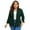 Dark Green, variant on Women's Plus Size Casual Blazers Open Front Work Office Jackets Blazer with Pockets
