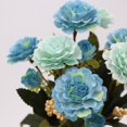 thumbnail image 4 of 1 manojo de rosa de seda de peonía artificial 6 cabeza decoración floral de la boda Azul Sunnimix Flor de seda artificial, 4 of 8