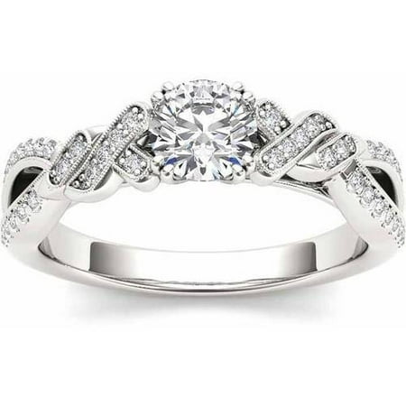 Imperial 3/4 Carat T.W. Diamond Vintage 14kt White Gold Engagement Ring