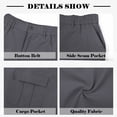 thumbnail image 4 of IhhxPro Men's Outdoor Cargo Shorts Elastic Waist Quick Dry Multi-Pocket Men Summer Work Hiking Casual Loose Fit Lightweight Cotton Travel S-3XL, 4 of 6