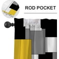 thumbnail image 4 of Yellow Kitchen Curtain Valance and Tiers, 3Pcs Geometric Art Valance Set Grey Rod Pocket Curtain for Kitchen Window Modern Unique Patterns, 4 of 6