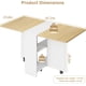 thumbnail image 2 of Garvee Mesa de Comedor Plegable de 47,2", Plegable y Ampliable, 6 Ruedas y 2 Estantes de Almacenamiento, Blanco y Roble, 2 of 9