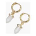 thumbnail image 2 of Sanctuary Project by sanctuaire Dainty Crystal Huggie Earrings Gold, 2 of 3