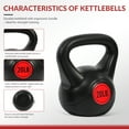 thumbnail image 3 of Signature Fitness Adjustable Sand-Filled Kettlebell Set, Black, Color-Coded Yellow/Green/Blue/Red Marks, Available in 30LB, 45LB, and 50LB Sets, Home Strength Training Equipment, 3 of 6