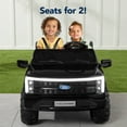 thumbnail image 4 of Best Choice Products Kids 24V Ride On Truck Officially Licensed Ford Lightning w/ Remote, LED Lights, 2 Speeds - Black, 4 of 10