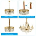 thumbnail image 6 of Uxcell 23.6 Inch Chandelier Chain Cover Chain Protective Sleeve Washable with Zipper Brown, 6 of 6