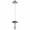 Satin Nickel/Black Marble, variant on 822-1565 Quorum Lighting 1 Light Marble Pendant in Contemporary style - 5.88 inches wide by 5.63 inches high-Satin Nickel/Black Marble Finish