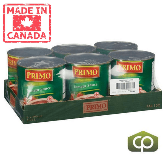 Primo Tomato Sauce - 2.84L (6/Case) - Rich, Flavorful Sauce for Cooking- Canadian Made