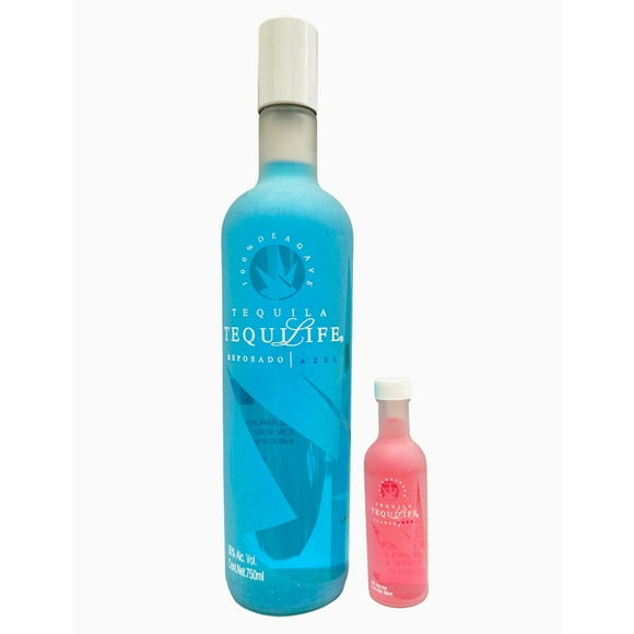 Tequila Tequilife Reposado Azul 750 Ml Con 50 Ml Blanco Tequilife Tequila Reposado
