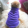 thumbnail image 4 of Pet Dogs Fleece Sweater Puppy Winter Vest Coat Warm Jacket for Small Dogs,Pet Dog Cat Villus Warm Vest Puppy Doggy Apparel Clothing,Purple,XXL, 4 of 6