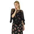 thumbnail image 3 of Bimba Women Long Maxi Floral Printed Side Slit Dress Comes With Chic Poncho Top, 3 of 6