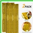 Golden Fringe Celebration Backdrop Set, 6.6 x 6.6 Feet, Perfect for