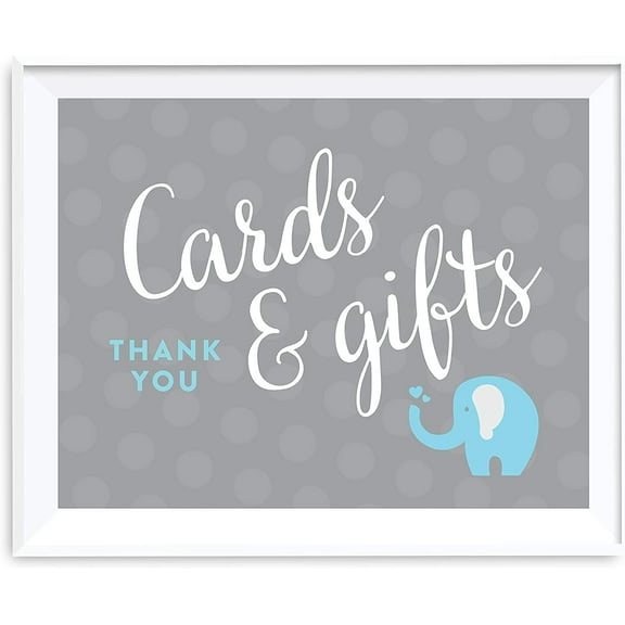 Cards & Gifts Boy Elephant Baby Shower Party Signs