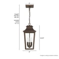 thumbnail image 6 of Hunter - Spring Cove 3-light Matte Bronze,  , Dimmable, Traditional Style, Rectangle Shaped, for Bedrooms, Bathrooms - 46085, 6 of 7
