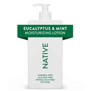 Native Moisturizing Hand & Body Lotion, Eucalyptus & Mint, Silicone Free, for Men and Women, 16.5 oz