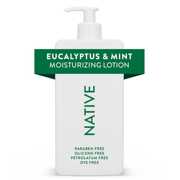 Native Moisturizing Hand & Body Lotion, Eucalyptus & Mint, Silicone Free, for Men and Women, 16.5 oz