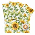 thumbnail image 2 of Summer Sunflower Yellow Floral Placemats Set of 4,Wipeable Washable Table Mats for Dining Tables, Green Leaves Plant Place Mats for Kitchen Event Party Tabletop Decor, 2 of 9