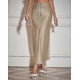 thumbnail image 2 of Women's Drawstring Satin Maxi Skirt High Waist Silk A Line Flowy Long Skirts, 2 of 5