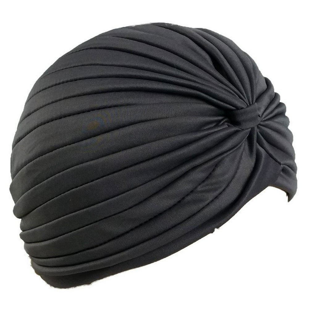 Banian Trading - Women's Stretchy Turbans Head Chemo Hijab Pleated Hats ...