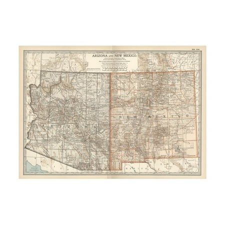 - Map of Arizona and New Mexico. United States Print Wall Art By Encyclopaedia Britannica
