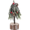 thumbnail image 1 of Mini árbol de Navidad para escritorio, pequeño árbol de Navidad artificial con frutos rojos, decoración navideña de interior para centro de mesa, bonita decoración para dormitorio, 1 of 7