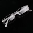 thumbnail image 3 of Clear Rimless Reading Glasses Case Bag Metal Temple from 1.00 to 4.00 Diopter, 3 of 4