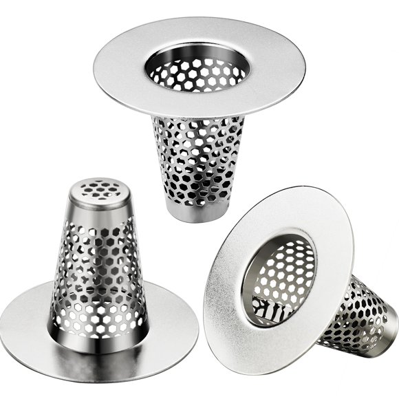 3 Coladores De Drenaje Para Fregadero De Baño De 1 A 1.6 Pulgadas De Profundidad De 1.6 Pulgadas De Agujero De Drenaje De Acero Inoxidable Para Fregadero De Baño, Recogedor De Pelo Para Lavandería, Fr