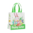 thumbnail image 3 of Shiogb Happy Easter Bunny Bags with Handles, Disposable Non Woven Bags for Easter Candy and Packaging, Party Favor Gift Bags, E (10Pc Holiday Printed Non-Woven Gift Bag), 3 of 4