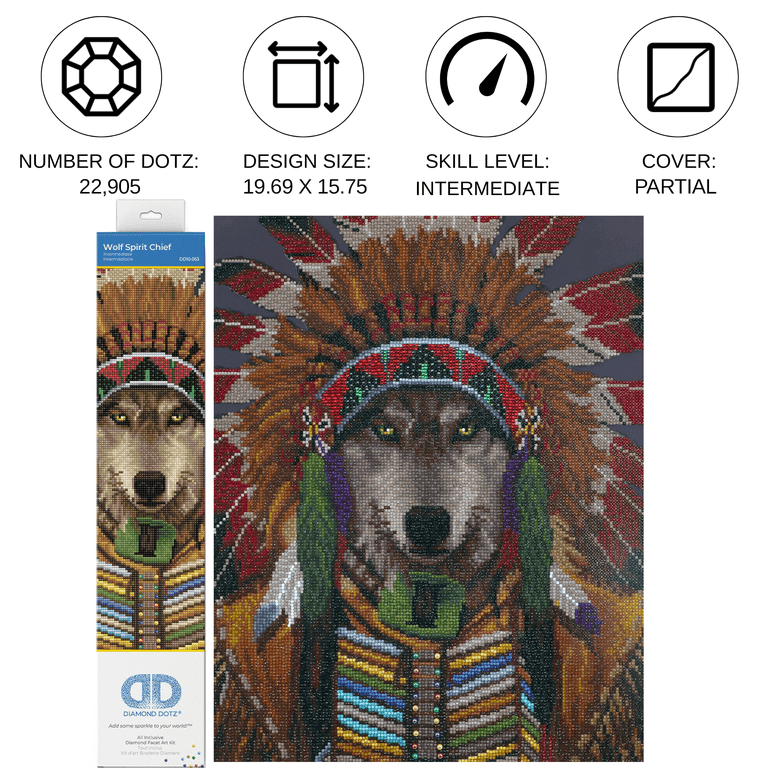 Diamond Dotz Kit de peinture au diamant, Tissue, Blanc, 27 x 41 cm