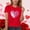 Red, variant on ATOGUTA Girls Short Sleeve T-Shirts Love Heart Valentine Graphic T-Shirt Valentines Day Outfit Tee Top Size 3T-15, Pink