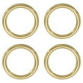thumbnail image 1 of Unique Bargains Brass O Ring, 4 Pack 1.2' Inner Dia Solid Brass Round Ring for Leather Craft Purse, 1 of 7
