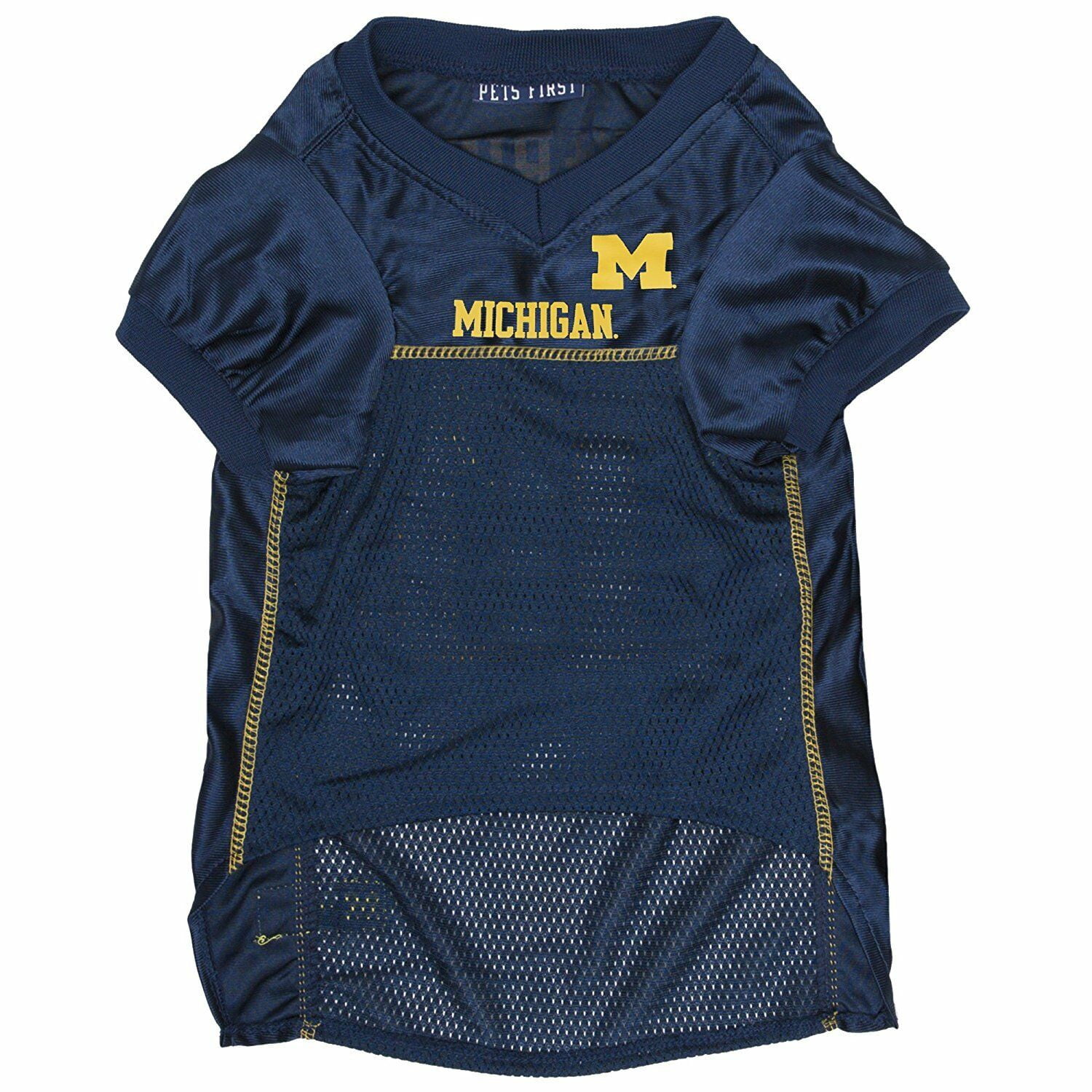 Pets First Collegiate Michigan Wolverines Football/Basketball Mesh Jersey for Pet Dog. available in 40+ Teams - Extra Small