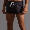thumbnail image 4 of Pantalones cortos de entrenamiento para hombre, atléticos, ligeros, de secado rápido, con cintura elástica, de 3 piezas de longitud, ropa deportiva, 4 of 5