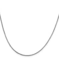 thumbnail image 2 of Finest Gold Sterling Silver Rhodium-Plated 1.25 mm Round Box Chain, 2 of 4