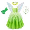 thumbnail image 3 of Disney-vestido de princesa Tiana para niñas, ropa de fiesta de cumpleaños, Carnaval, disfraz de campana Tinker, 3 of 5