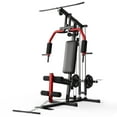 thumbnail image 1 of Home Gym Equipment Machine, Multifunctional Weight Machine with Pulley System, 400 Lbs Workout Station Exercise Equipment for Full Body Strength Training, Fit 1" & 2" Weight Plates, 1 of 6