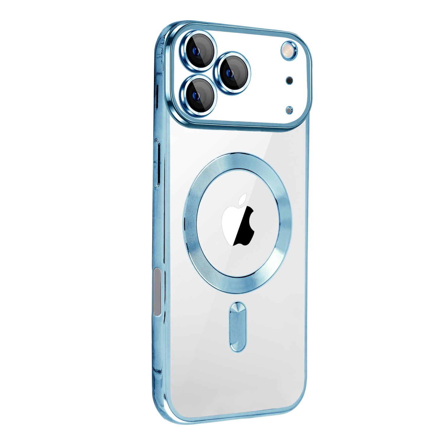 Crystal Transparent MagSafe Compatible Case for iPhone 17 Pro Max - Blue
