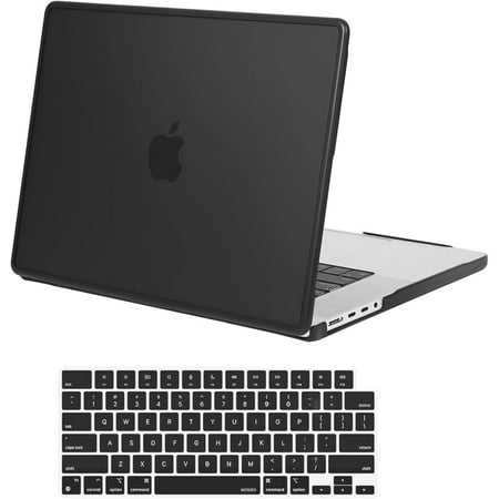 Mosiso Case for MacBook Pro 16 inch Case 2023 2022 2021 Release M3 A2991 M2 A2780 M1 A2485 Pro Max Chip, All-Around Protective TPU Frame Bumper Slim Hard Shell&Keyboard Cover, Black