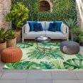 thumbnail image 2 of Monstera Leaves Outdoor Rug for Patio/Deck/Porch, Non-Slip Large Area Rug 6 x 9 Ft, Summer Tropical Plants Palm Leaf Ombre Green Indoor Outdoor Rugs Washable Area Rugs, Camping Rug Carpet Runner, 2 of 8